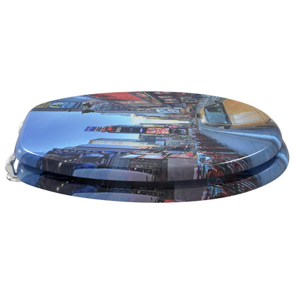 Soft-Close Toilettensitz 2 pcs Grau 44 x 38 cm MDF-Platte