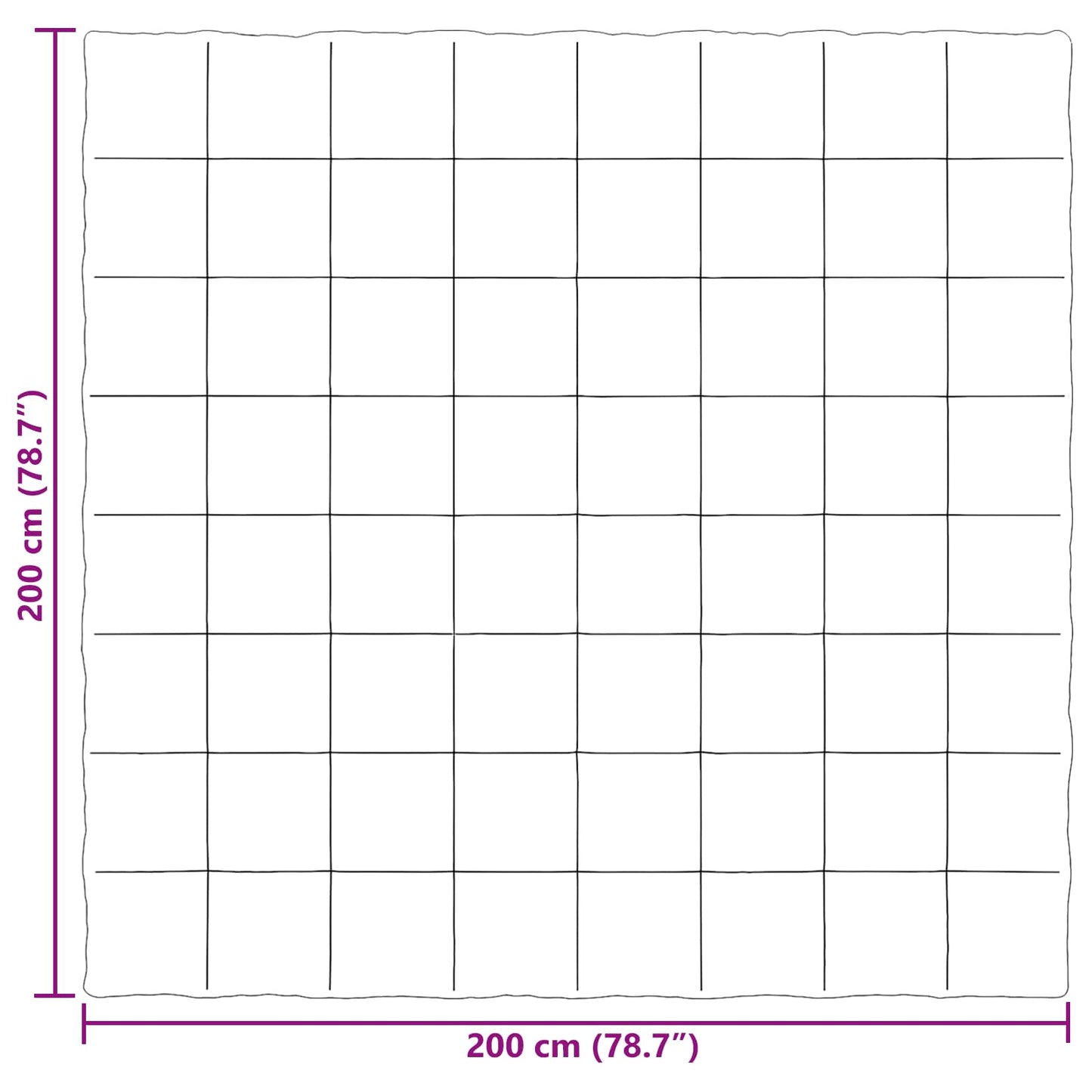 Sommerdecke Gepolstert Anthrazit 200 x 200 cm Mikrofaser