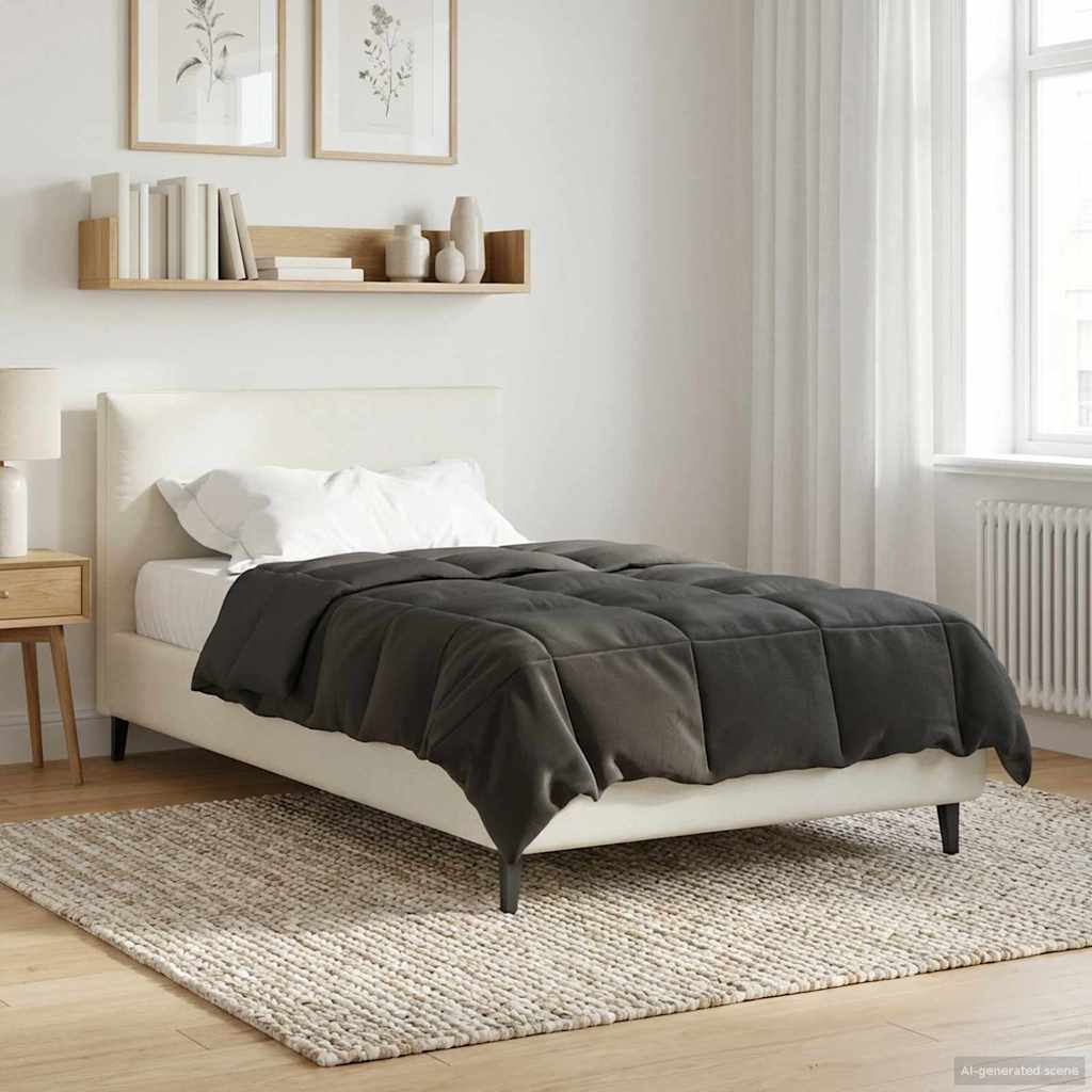 Sommerdecke Gepolstert Anthrazit 135 x 220 cm Mikrofaser