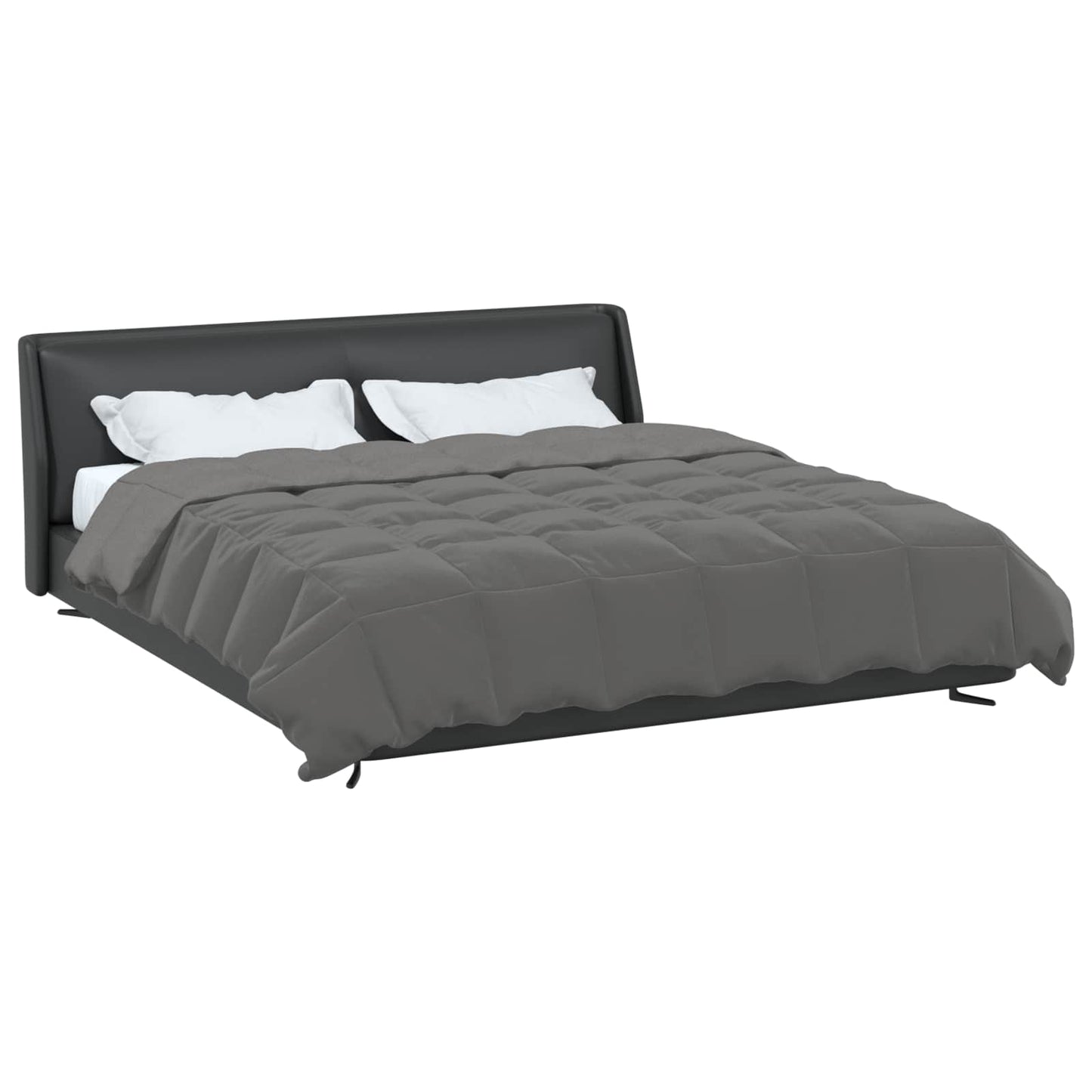 Sommerdecke Gepolstert Hellgrau 220 x 260 cm Mikrofaser