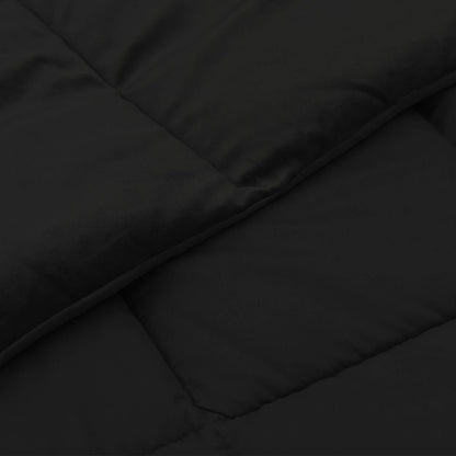 Sommerdecke Gepolstert Schwarz 240 x 260 cm Mikrofaser