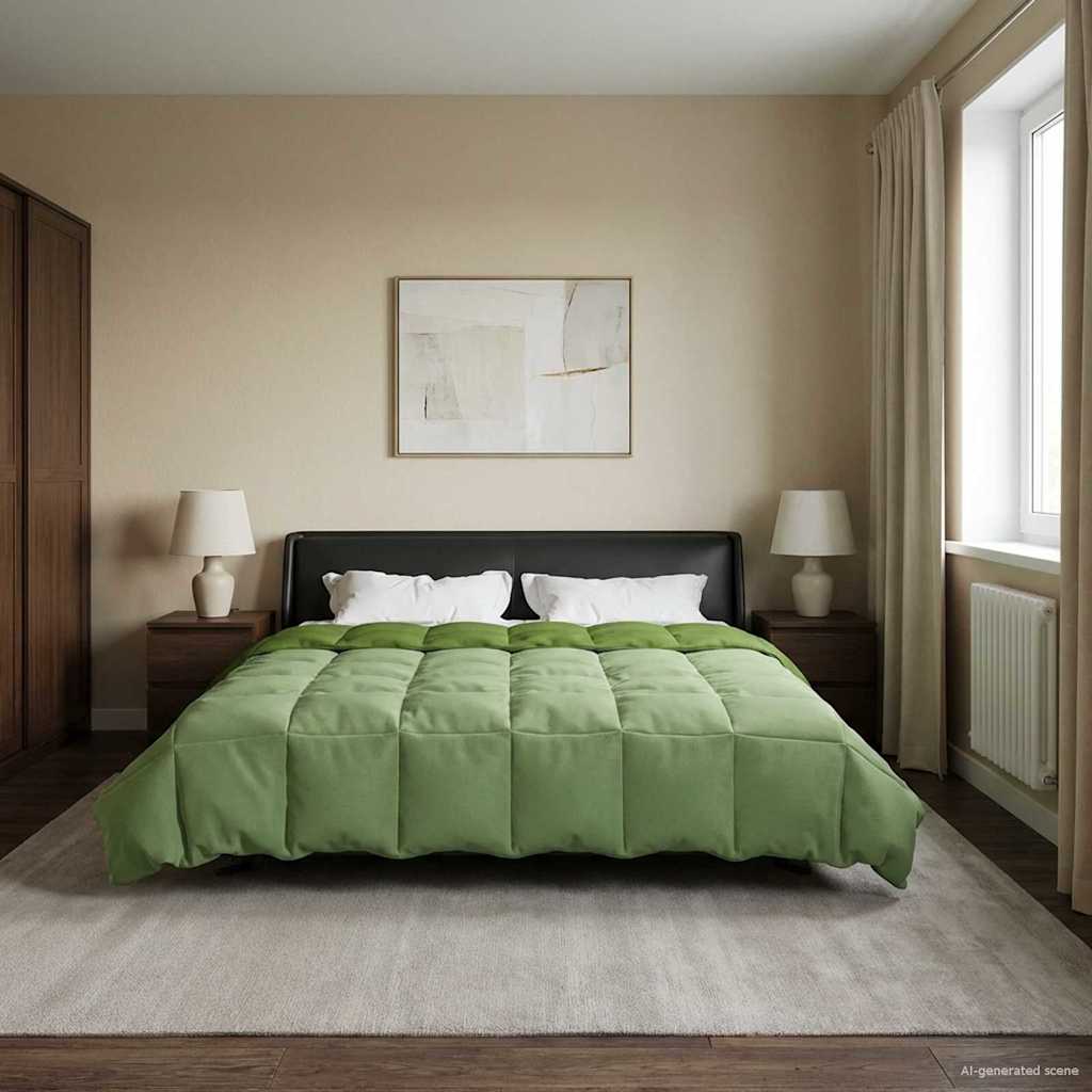 Sommerdecke Gepolstert Grün 220 x 260 cm Mikrofaser