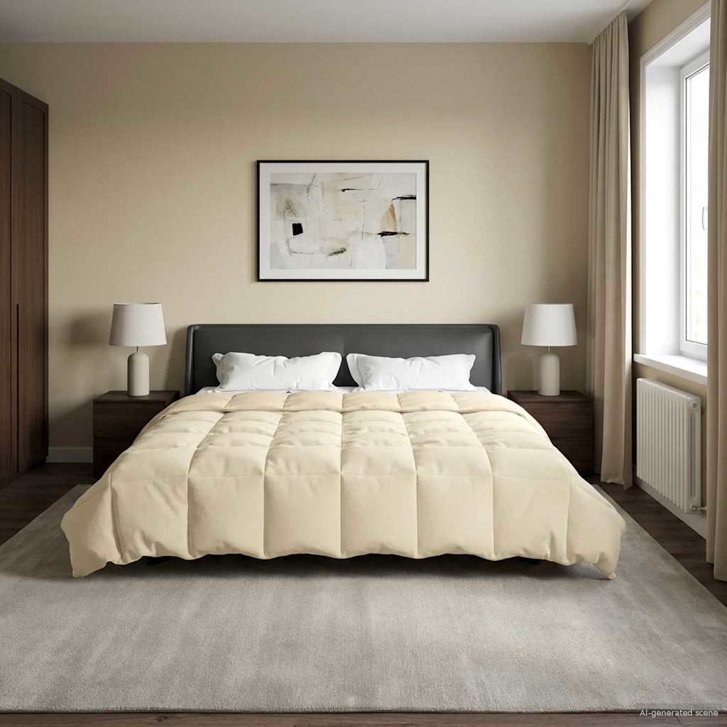 Sommerdecke Gepolstert Creme 200 x 240 cm Mikrofaser