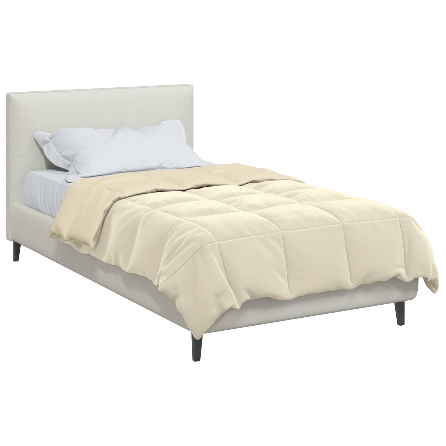 Sommerdecke Gepolstert Creme 155 x 220 cm Mikrofaser