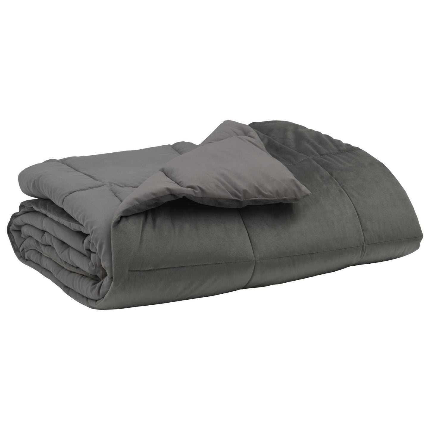 Ganzjahresbettdecke Gepolstert Hellgrau 240 x 260 cm Mikrofaser