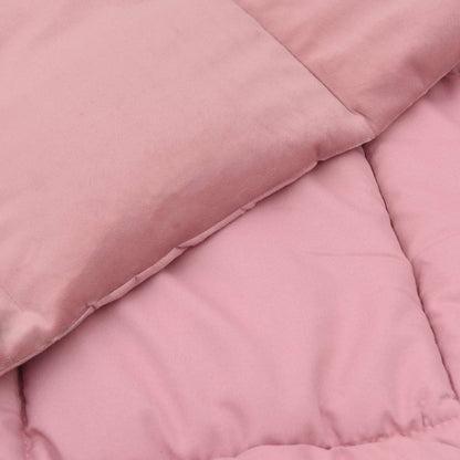 Ganzjahresbettdecke Gepolstert Rosa 155 x 220 cm Mikrofaser