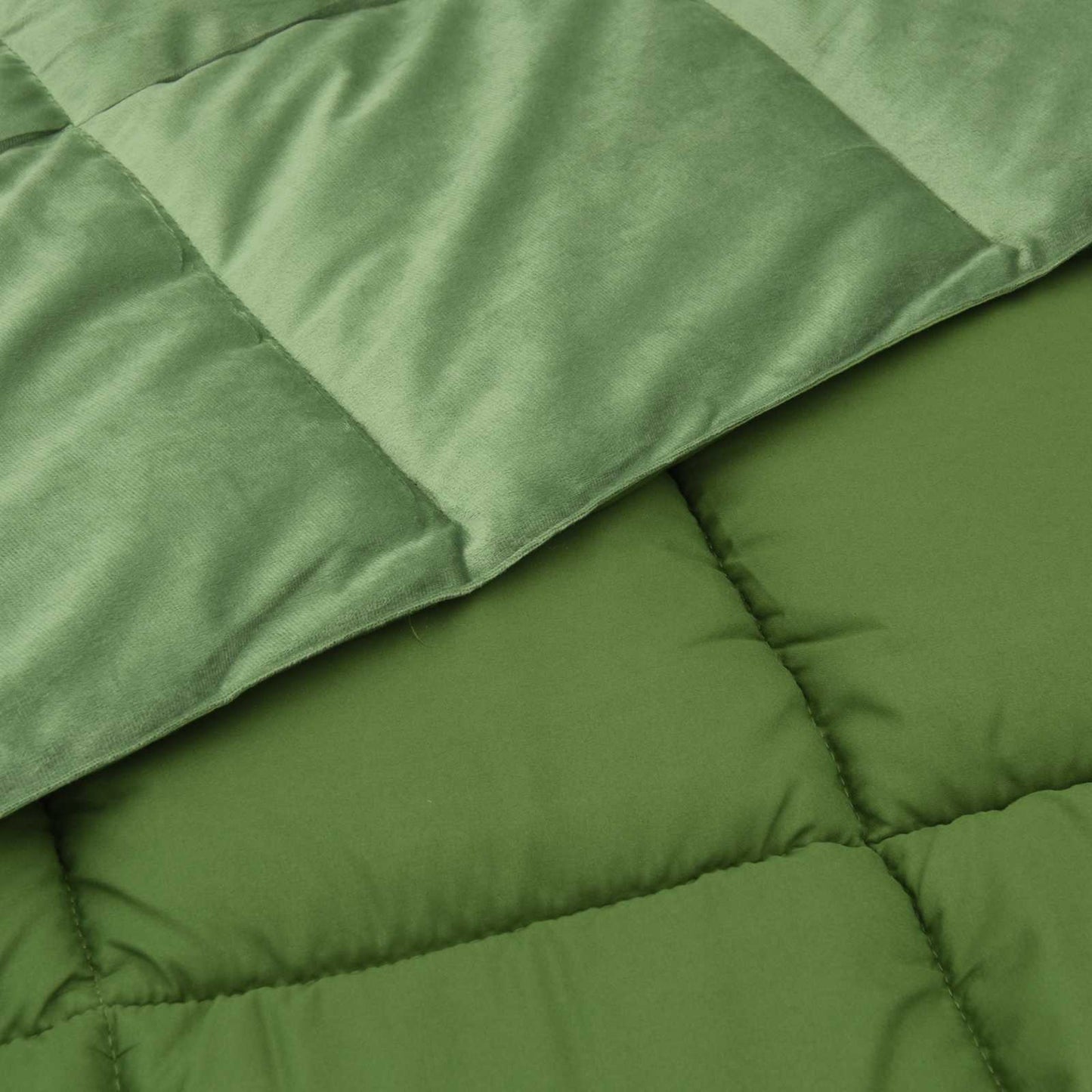 Ganzjahresbettdecke Gepolstert Grün 200 x 200 cm Mikrofaser