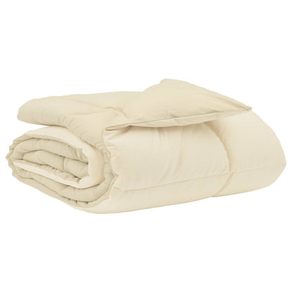 Ganzjahresbettdecke Gepolstert Creme 135 x 200 cm Mikrofaser