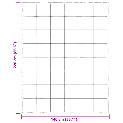 Ganzjahresbettdecke Gepolstert Creme 140 x 220 cm Mikrofaser