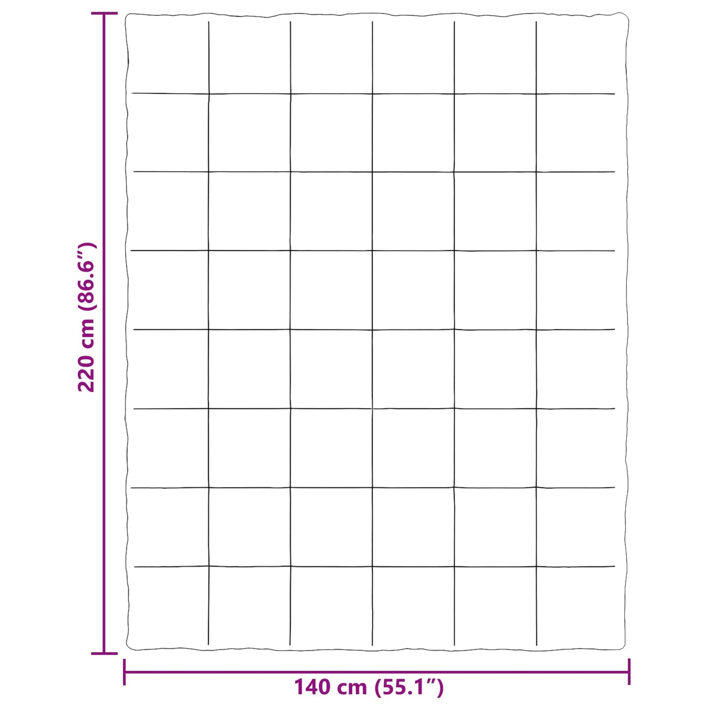 Winterbettdecke Gepolstert Rosa 140 x 220 cm Mikrofaser