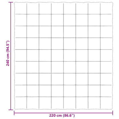 Winterbettdecke Gepolstert Dunkelblau 220 x 240 cm Mikrofaser