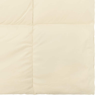 Winterbettdecke Gepolstert Creme 155 x 220 cm Mikrofaser