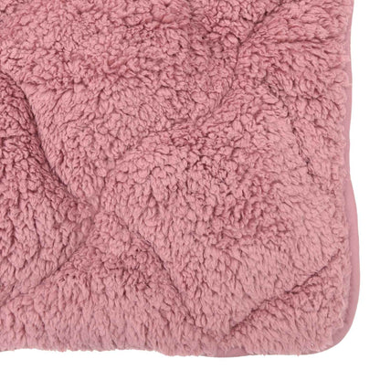 Sommerdecke Rosa 140 x 220 cm Mikrofaser und Teddy-Fleece