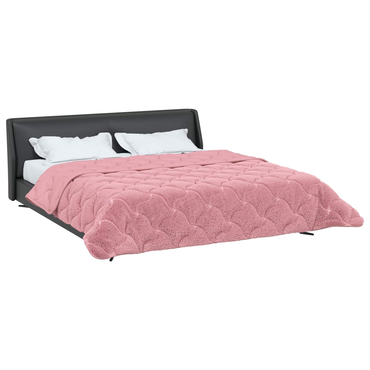 Sommerdecke Rosa 200 x 220 cm Mikrofaser und Teddy-Fleece