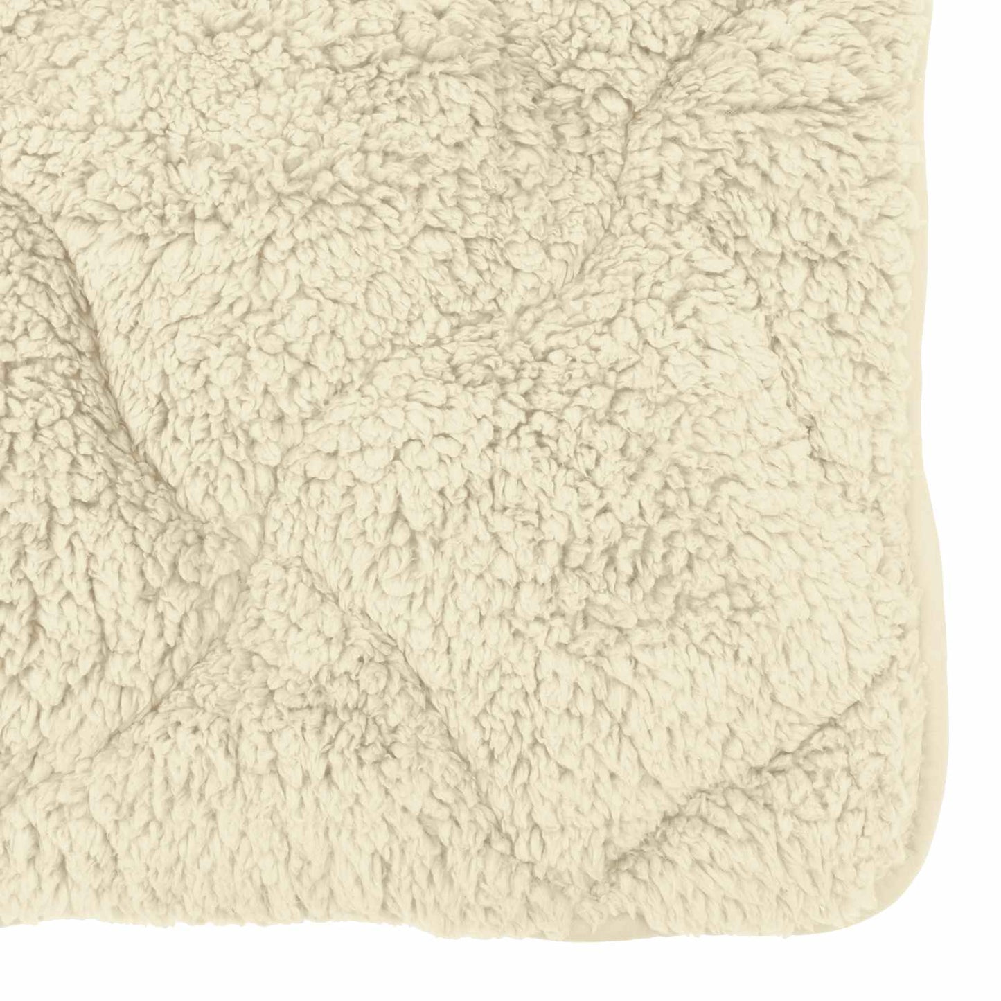 Sommerdecke Creme 140 x 200 cm Mikrofaser und Teddy-Fleece