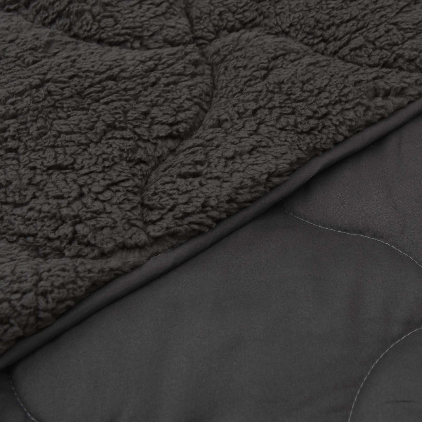 Ganzjahresbettdecke Gepolstert Anthrazit 140 x 220 cm