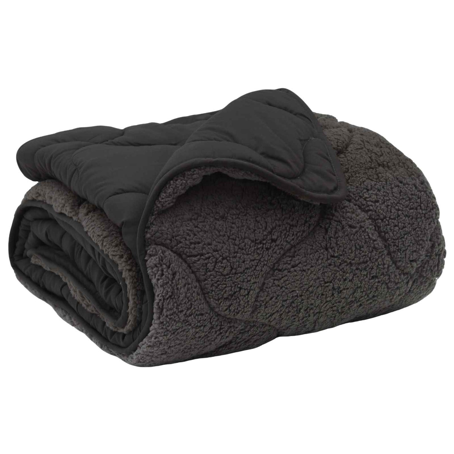 Ganzjahresbettdecke Gepolstert Anthrazit 220 x 240 cm