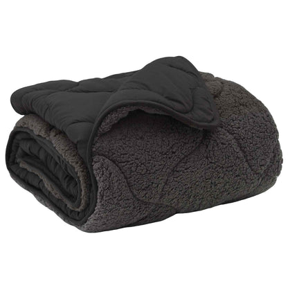 Ganzjahresbettdecke Gepolstert Anthrazit 220 x 260 cm