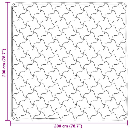 Ganzjahresbettdecke Gepolstert Hellgrau 200 x 200 cm