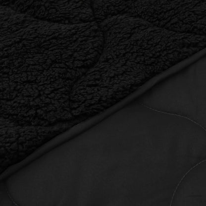 Ganzjahresbettdecke Gepolstert Schwarz 155 x 220 cm