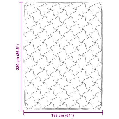 Ganzjahresbettdecke Gepolstert Schwarz 155 x 220 cm