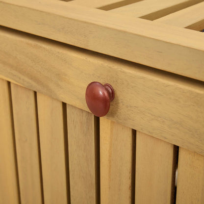 Sitzbank mit Stauraum mit Speicher mit Tür Massiv-Akazie