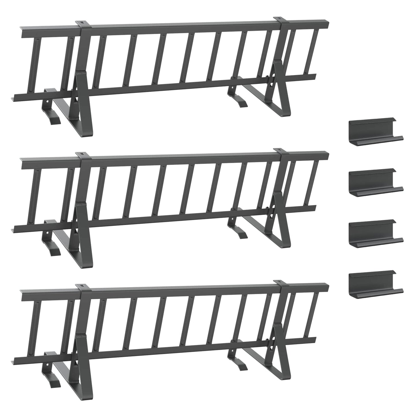 Dachschneeschild Anthrazit 300 x 29,5 x 34,5 cm Stahl