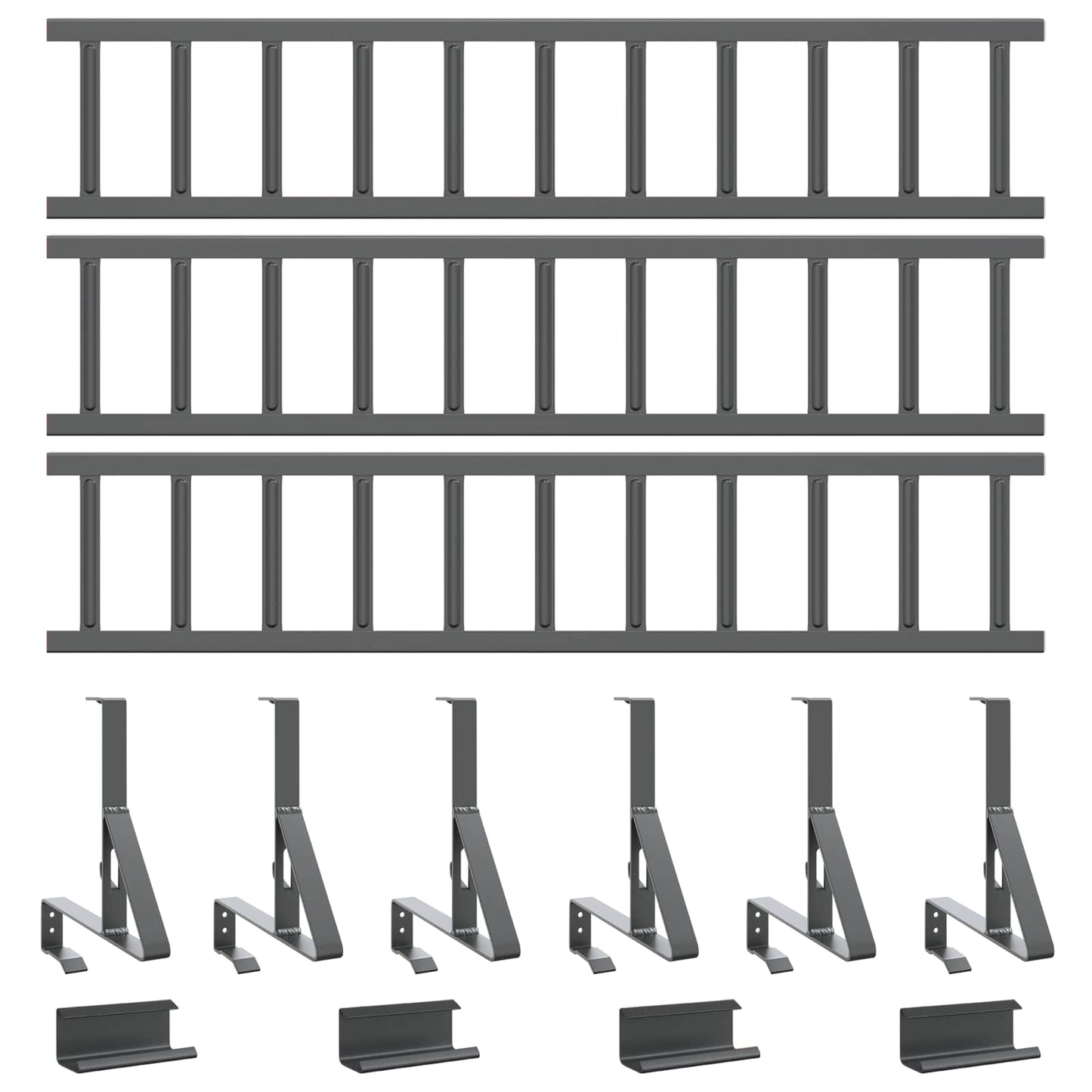 Dachschneeschild Anthrazit 300 x 29,5 x 34,5 cm Stahl