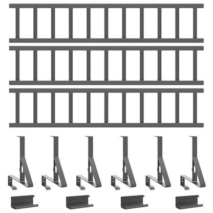 Dachschneeschild Anthrazit 300 x 29,5 x 34,5 cm Stahl