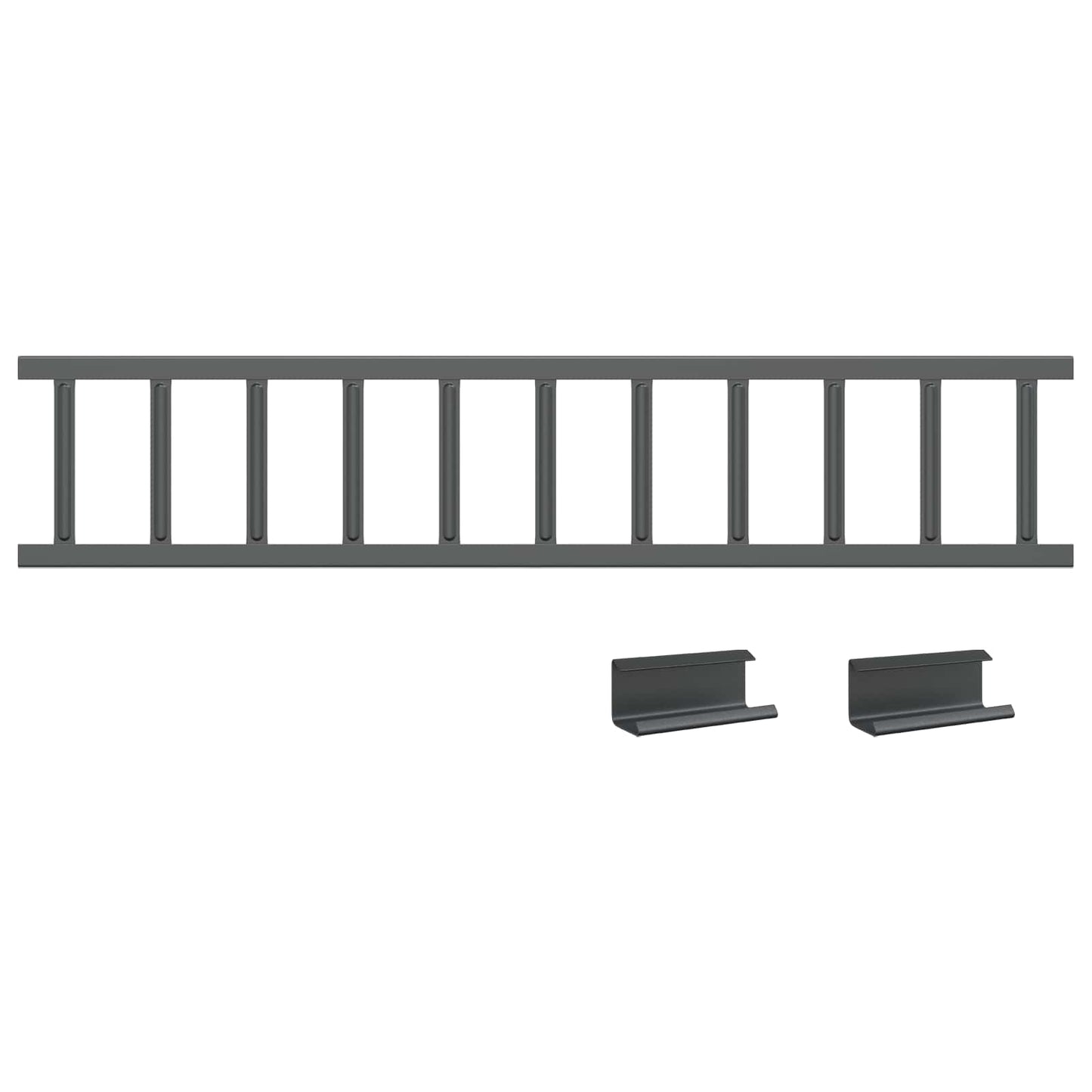 Dachschneeschild Anthrazit 100 x 2,5 x 20 cm Stahl