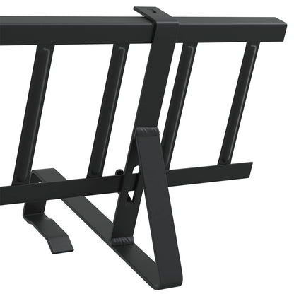 Dachschneeschild Schwarz 800 x 29,5 x 34,5 cm Stahl