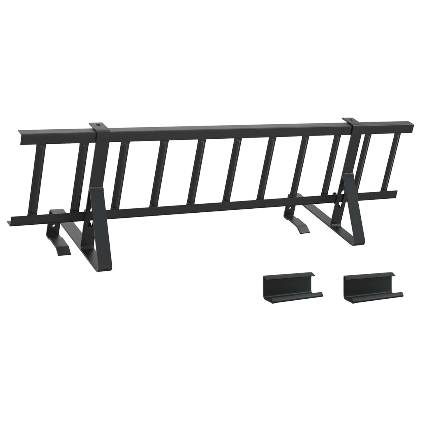 Dachschneeschild Schwarz 800 x 29,5 x 34,5 cm Stahl