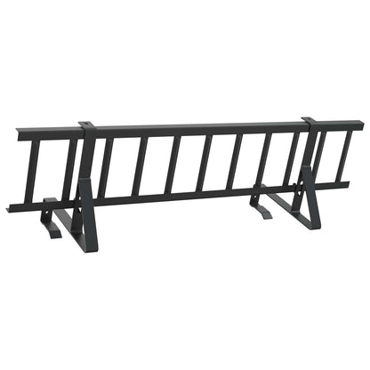 Dachschneeschild Schwarz 800 x 29,5 x 34,5 cm Stahl