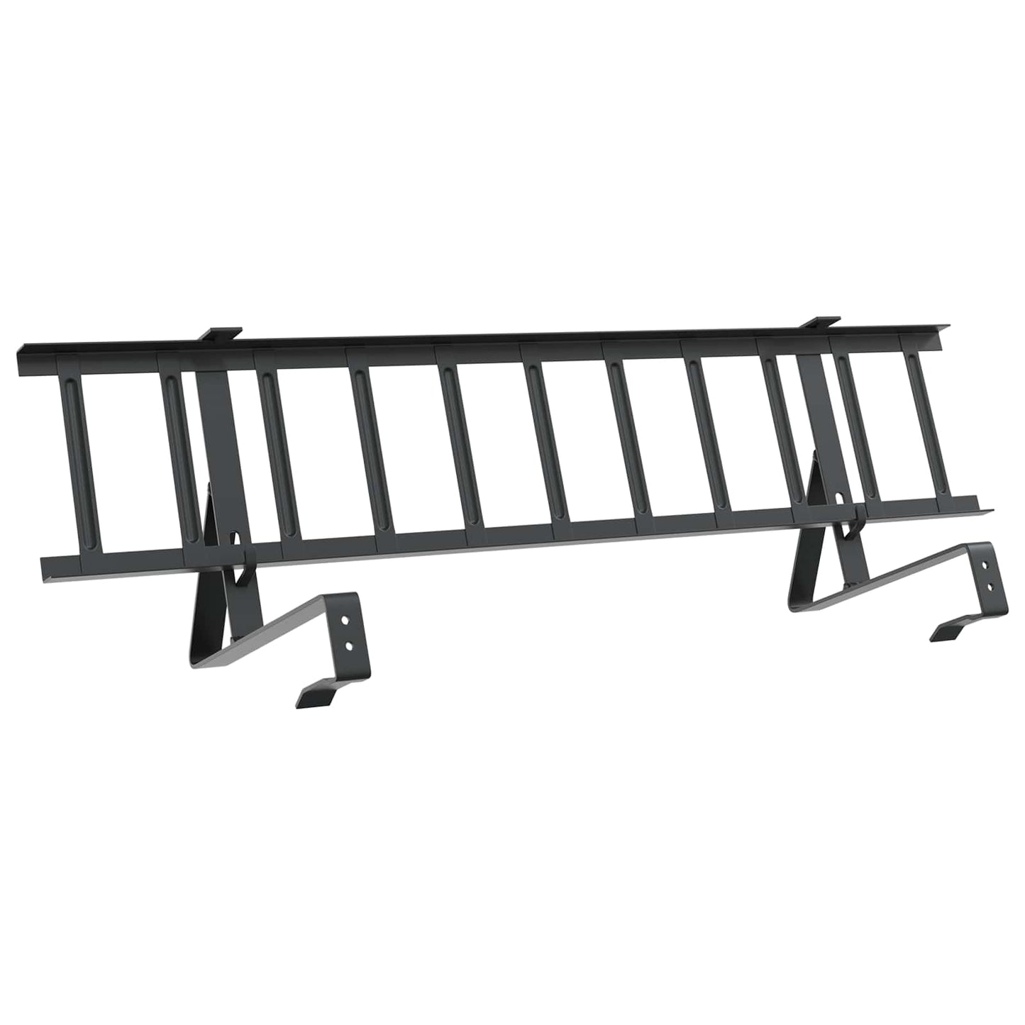 Dachschneeschild Schwarz 800 x 29,5 x 34,5 cm Stahl