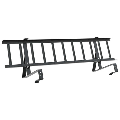 Dachschneeschild Schwarz 800 x 29,5 x 34,5 cm Stahl
