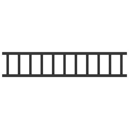 Dachschneeschild Schwarz 300 x 2,5 x 20 cm Stahl