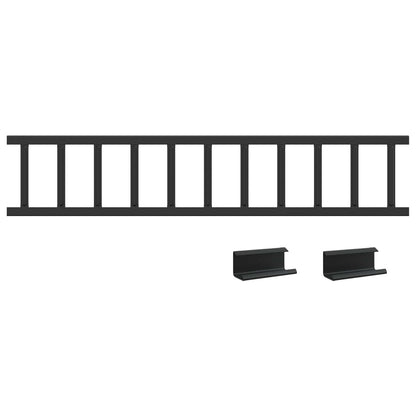 Dachschneeschild Schwarz 300 x 2,5 x 20 cm Stahl