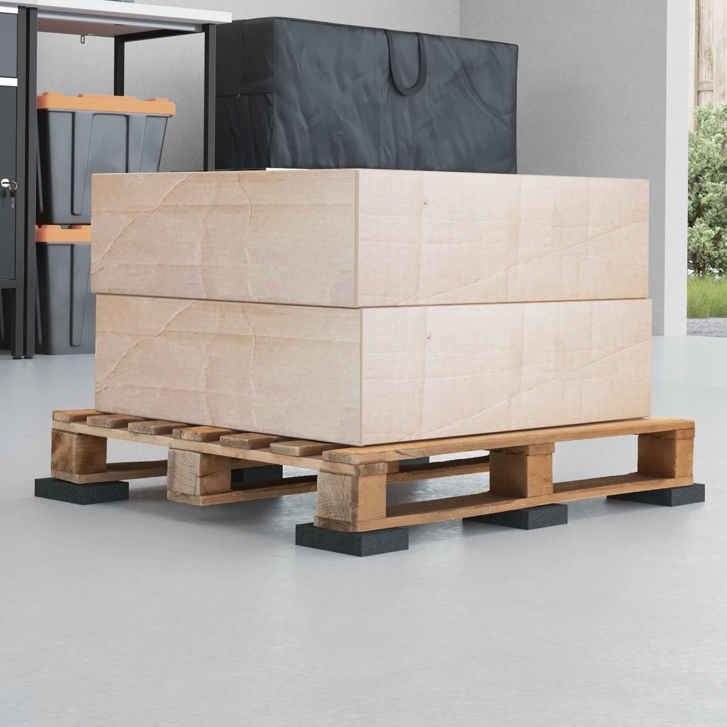 Gummipad 25 pcs Schwarz 9 x 6 x 2 cm Gummi