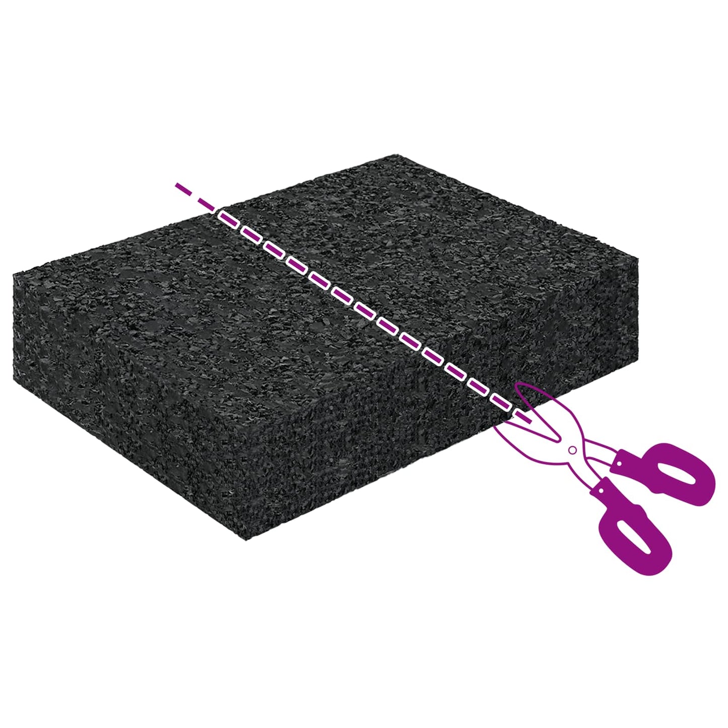 Gummipad 25 pcs Schwarz 9 x 6 x 2 cm Gummi