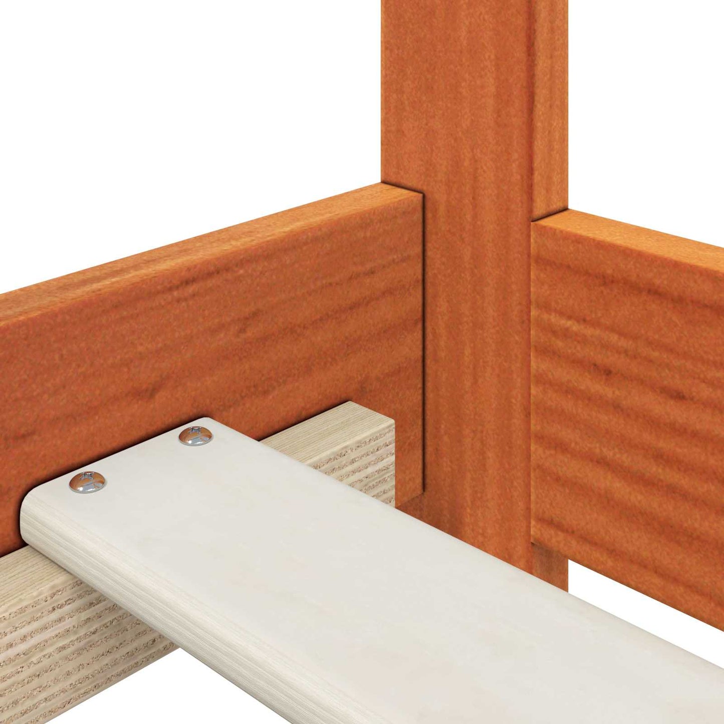 Bettrahmen Wachsbraun 90 x 190 cm Massives Kiefernholz