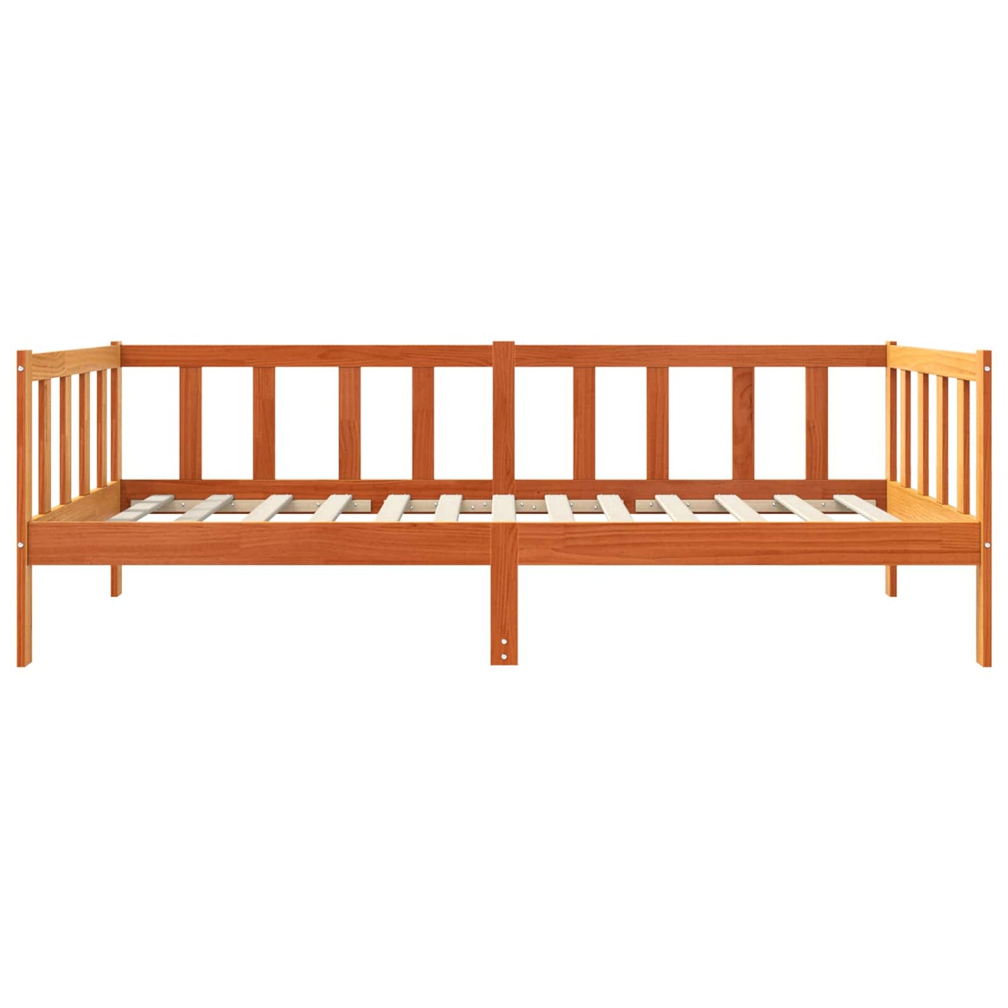 Bettrahmen Wachsbraun 90 x 190 cm Massives Kiefernholz