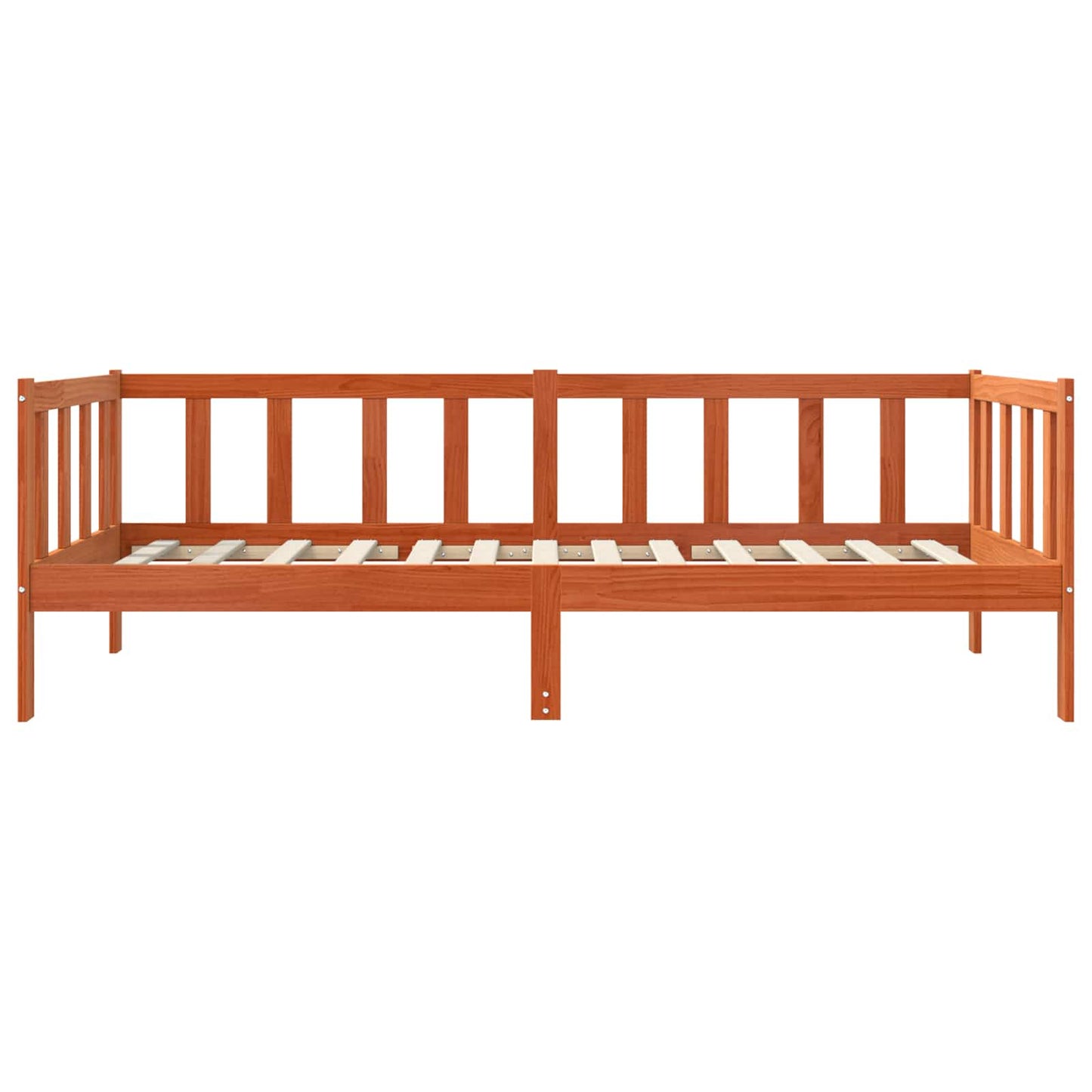 Bettrahmen Wachsbraun 80 x 200 cm Massives Kiefernholz