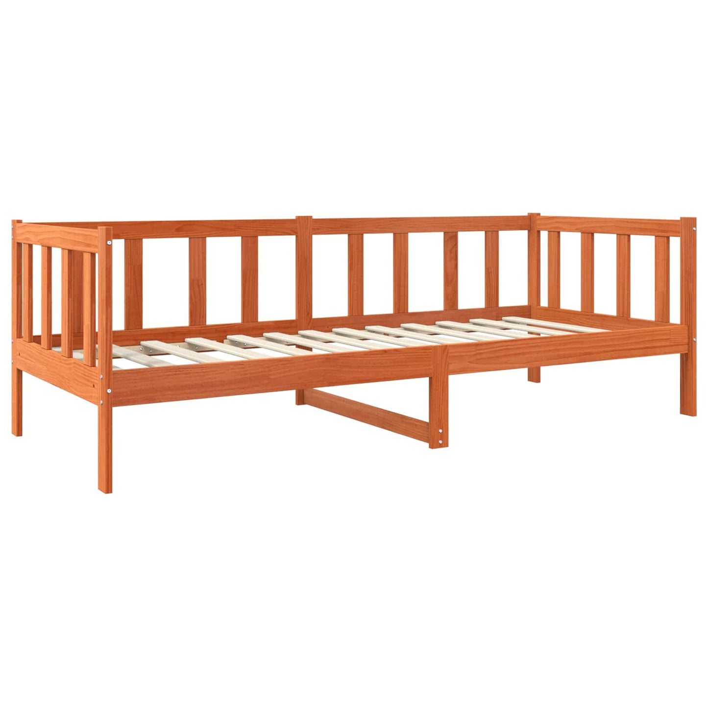 Bettrahmen Wachsbraun 90 x 190 cm Massives Kiefernholz