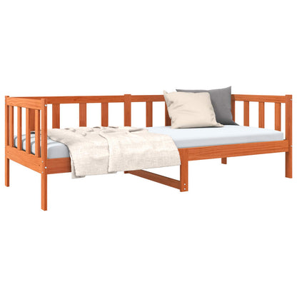 Bettrahmen Wachsbraun 90 x 190 cm Massives Kiefernholz