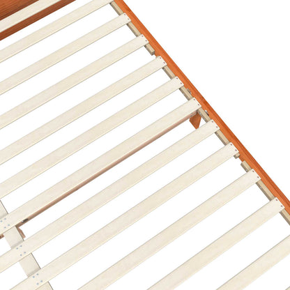 Bettrahmen Wachsbraun 180 x 200 cm Massivholz Kiefer