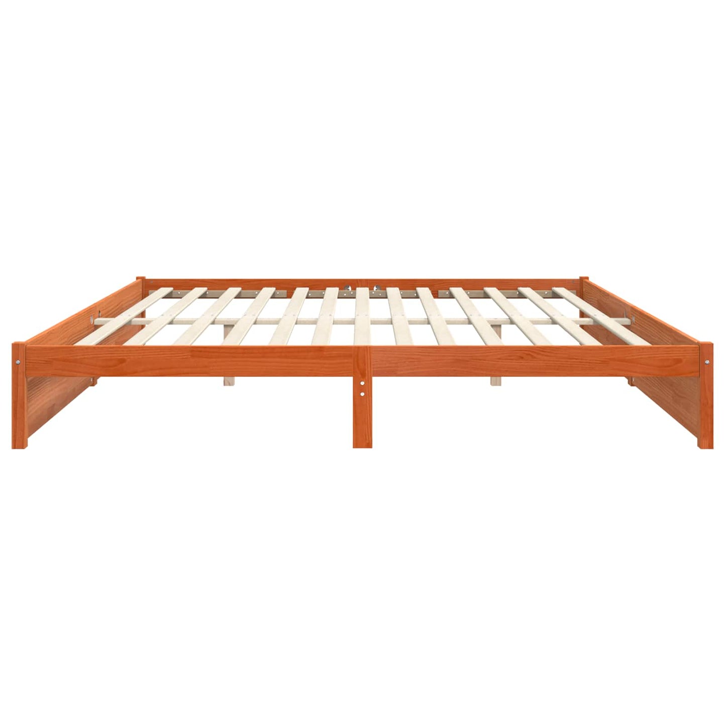 vidaXL Bettrahmen Wachsbraun 200 x 200 cm Massivholz Kiefer
