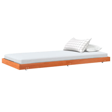 vidaXL Bettrahmen Wachsbraun 90 x 190 cm Massives Kiefernholz