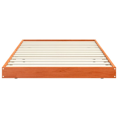 vidaXL Bettrahmen Wachsbraun 90 x 190 cm Massives Kiefernholz