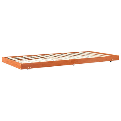 vidaXL Bettrahmen Wachsbraun 70 x 190 cm Massives Kiefernholz