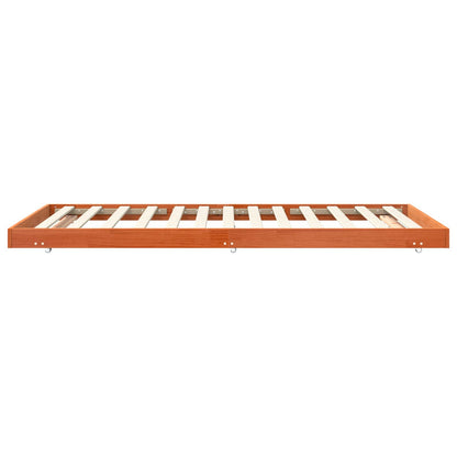 vidaXL Bettrahmen Wachsbraun 70 x 190 cm Massives Kiefernholz